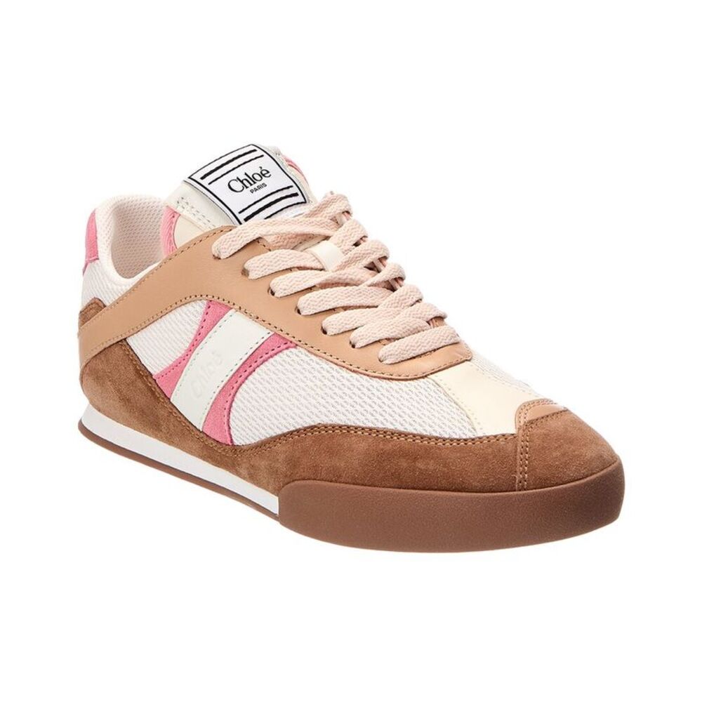 Chloé Chloé Kick Leather, Suede & Canvas Sneaker, White
